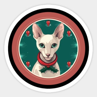 Oriental Shorthair Cat Xmas  Ornament, Love Cats Sticker